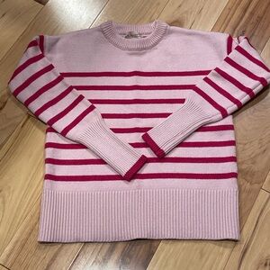 Philosophy Pink and Red Striped Sweater